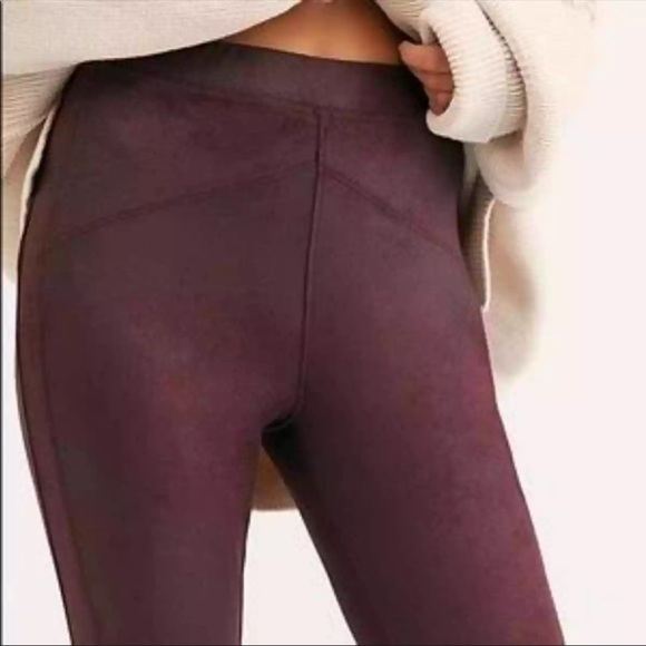 Free People Midnight Vegan Suede Skinny Pants - Picture 2 of 8